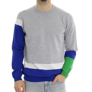 MAGLIA COLOR BLOCK GRIGIO